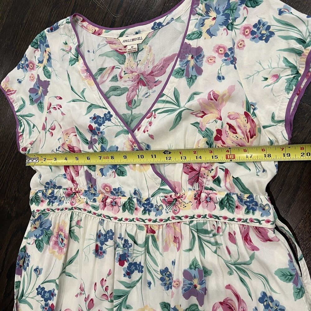 April Cornell Floral Maxi Dress - Cream and Multicolor - Picture 6 of 8